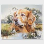 Papier Cadeau Golden Retriever (Plat)