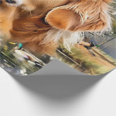 Papier Cadeau Golden Retriever (Coin)