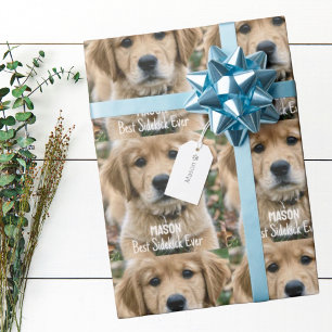 Papier Cadeau Golden Retriever Animalerie Photo de Compagnon Per