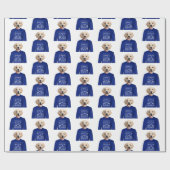 Papier Cadeau Golden Retriever avec laide moche (Plat)