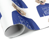 Papier Cadeau Golden Retriever avec laide moche (Coin rond)