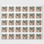 Papier Cadeau Golden retriever avec les verres nerd (Plat)