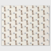 Papier Cadeau Golden Retriever avec lunettes de vue (Plat)