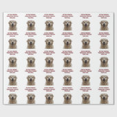 Papier Cadeau Golden Retriever avec une belle citation (Plat)