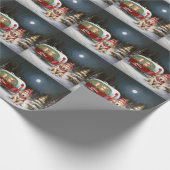 Papier Cadeau Golden Retriever Caravan Christmas Adventure (Coin)