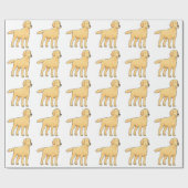 Papier Cadeau Golden Retriever Chien (Plat)