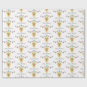 Papier Cadeau Golden Retriever de Noël (Plat)