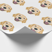 Papier Cadeau Golden retriever d'illustration (Coin)