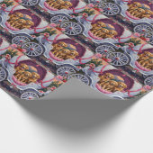 Papier Cadeau Golden Retriever Dog Valentine's Day  (Coin)