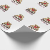 Papier Cadeau Golden Retriever Joyeuse Saint-Valentin (Coin)