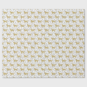 Papier Cadeau Golden retriever Patten Spotty Snow Dog Motif