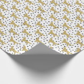 Papier Cadeau Golden retriever Patten Spotty Snow Dog Motif (Coin)