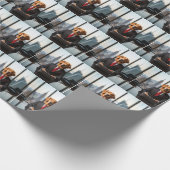 Papier Cadeau Golden Retriever PDG dans un bureau moderne (Coin)