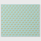 Papier Cadeau Golden retriever Puppy Spotty Chien mignon Motif (Plat)