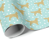 Papier Cadeau Golden retriever Puppy Spotty Chien mignon Motif (Coin rond)