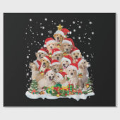Papier Cadeau Golden Retrior Christmas Premium (Plat)
