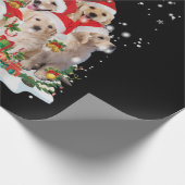 Papier Cadeau Golden Retrior Christmas Premium (Coin)