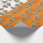 Papier Cadeau Golden Shamrock Clovers Irish Flag Irlande Chic (Coin)