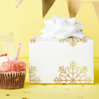 Papier cadeau Golden Snowflake