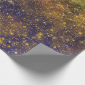 Papier Cadeau Golden Stars Galaxy Céleste Firmament Mustard (Coin)