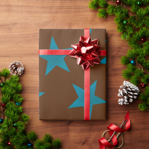 Papier Cadeau Golden Stars Pattern 16