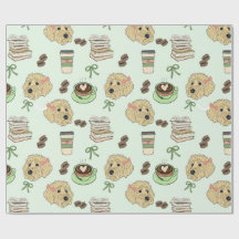 Papier cadeau Goldendoodle Café & Livres 