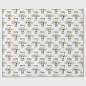 Papier Cadeau Goldendoodle Chien Anniversaire (Plat)