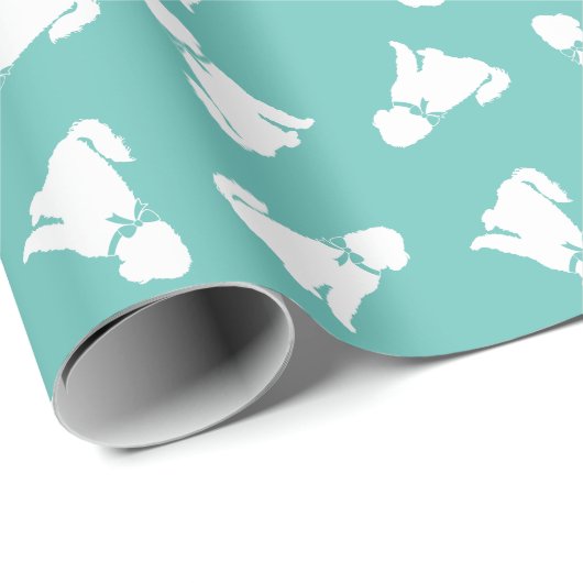 Papier Cadeau Goldendoodle Chien Chien Puppy Labradoodle (Coin rond)