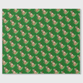 Papier Cadeau Goldendoodle Chien Jouer Golf (rouge whmk2) Plaisi (Plat)