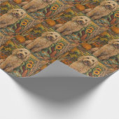 Papier Cadeau Goldendoodle Chien Moisson d'automne Thanksgiving (Coin)