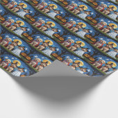 Papier Cadeau Goldendoodle Chiens Citrouille Halloween Funny (Coin)