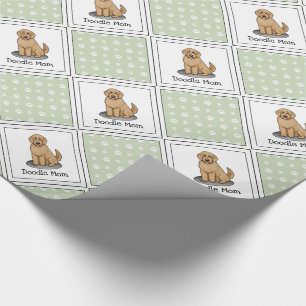 Papier Cadeau Goldendoodle Mom Doodle Mom (rouge doré)