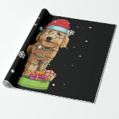 Papier Cadeau Goldendoodle Noël Père Noël Funny Chien Lover Cade (Déroulé)