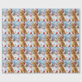 Papier Cadeau Goldendoodle Winter Wonderland Christmas Joy (Plat)
