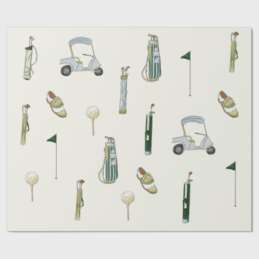 Papier Cadeau Golf (Plat)