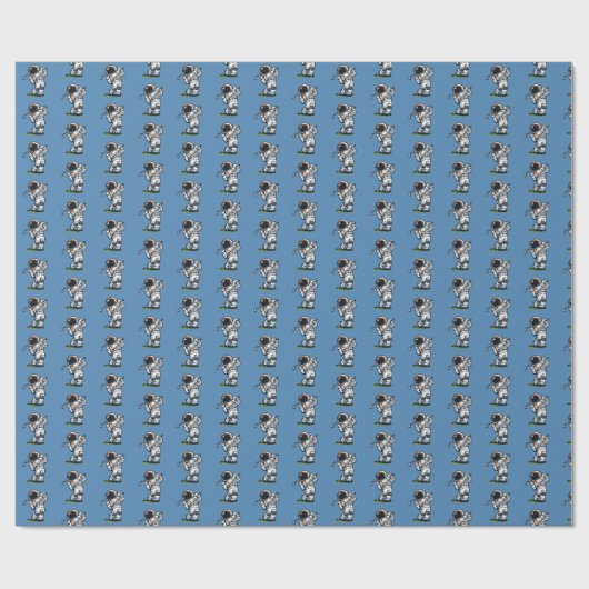 Papier Cadeau Golf Astronaute (Plat)