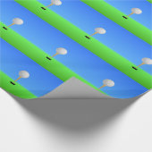 Papier Cadeau Golf - Bal de golf sur un Tee (Coin)