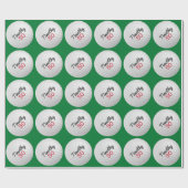 Papier Cadeau Golf Ball Anniversaire - 50e ou autre année (Plat)