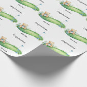 Papier Cadeau Golf bébé Félicitations  (Coin)