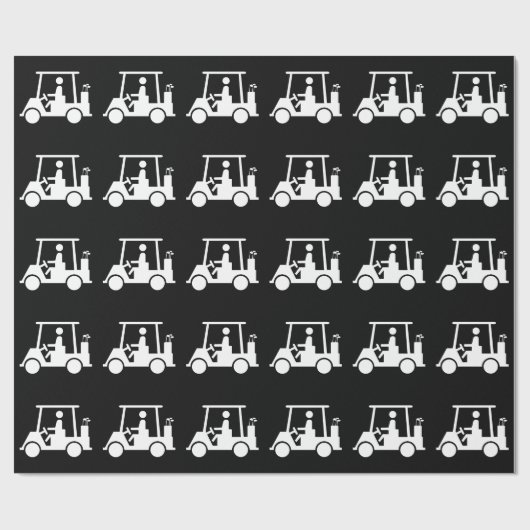 Papier Cadeau Golf Buggy (Plat)
