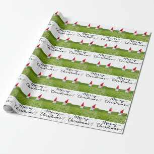 Papier Cadeau Golf casquette et tee-shirt vert pour Noël