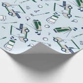 Papier Cadeau Golf de Doodle mignon (Coin)
