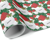 Papier Cadeau Golf de Noël 🏌️ ‍ balles ♂️ | Nom DO-IT-YOURSELF (Coin rond)