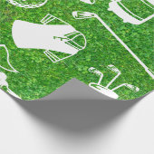 Papier Cadeau Golf equipment on green grass background (Coin)