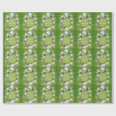 Papier Cadeau Golf et vin pour golfeur sur golf (Plat)