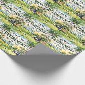 Papier Cadeau Golf Floride sur le thème de la retraite flamant r (Coin)