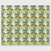 Papier Cadeau Golf Floride sur le thème de la retraite flamant r (Plat)