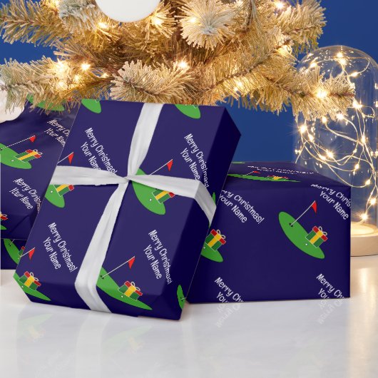 Papier Cadeau Golf gift Christmas wrapping paper (Vacances)