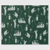 Papier Cadeau Golf Golf Golf Golf Panier et sac (Plat)