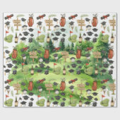 Papier Cadeau Golf Graduation themed for Cat Lover Golfer (Plat)